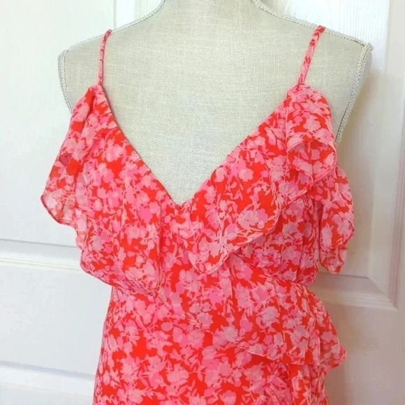 Lovers + Friends x Revolve Adley Valentine Pink Floral Ruffle Dress - Picture 3 of 8